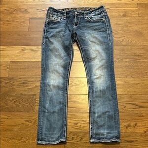 Rock Revival Faded Blue Straight Leg Jeans Betty 31